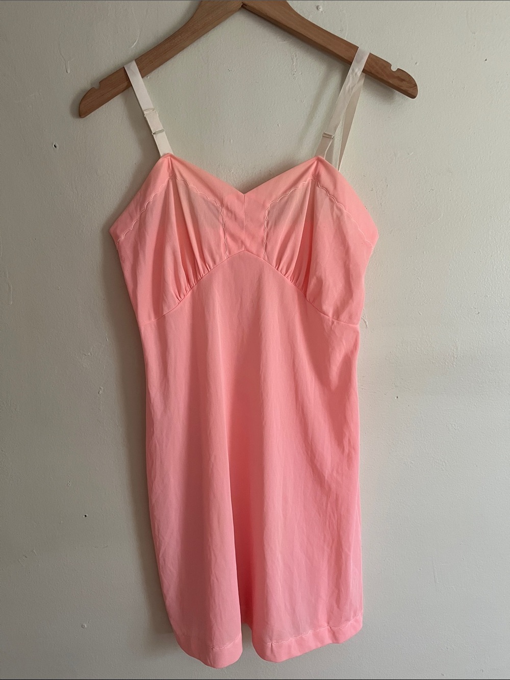 Vintage carters nightgown Women's Pink Slip Dress with Adjustable Straps